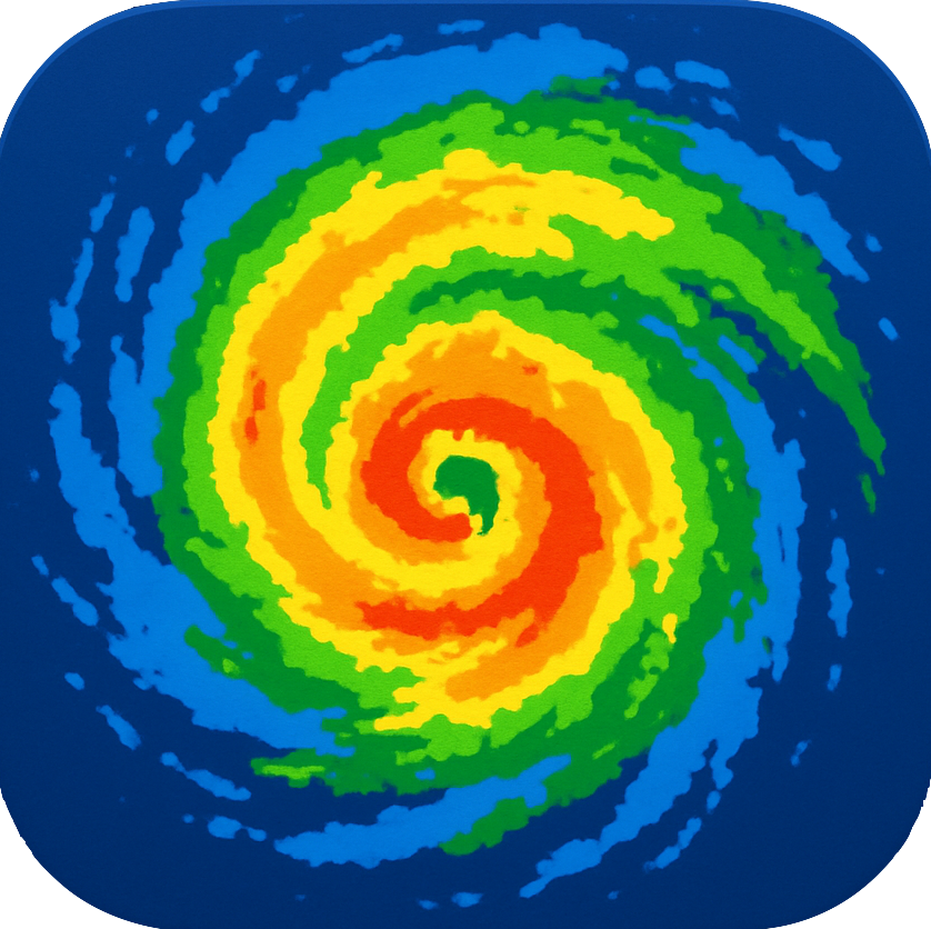 MINUTE app interface showing minute-by-minute weather forecast