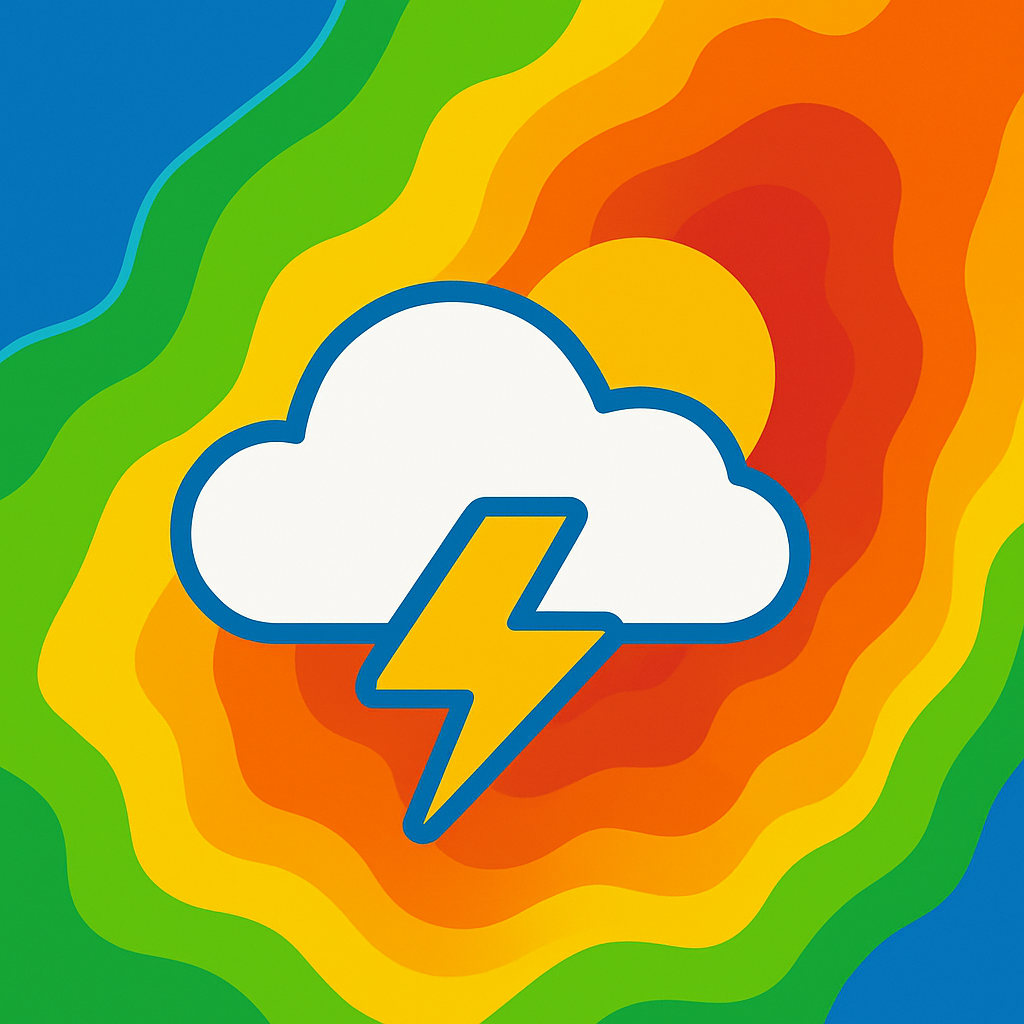 MINUTE app interface showing minute-by-minute weather forecast